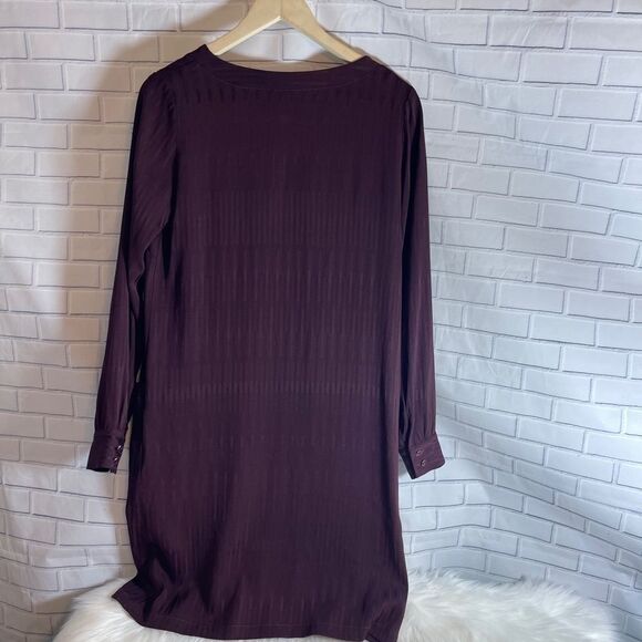Anne Willi Mexico Purple Satin Stripe Dress Sz 0 - Picture 3 of 9